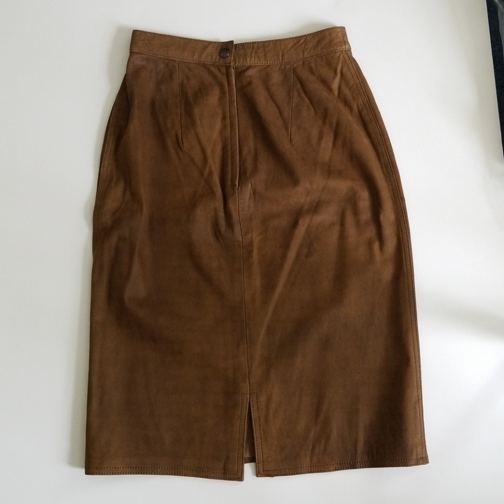Classic Brown Pencil Skirt - Picture 2 of 7